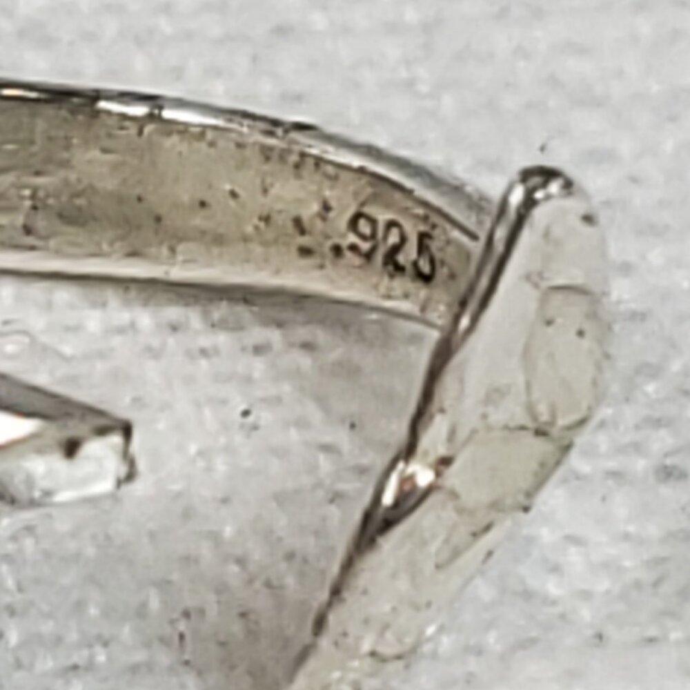 Dolphin Wrap Open Silver 925 Adjustable Ring Sz 1… - image 6